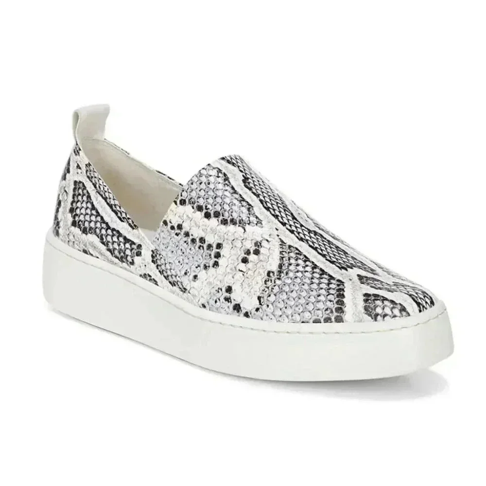 Vince Saxon Snakeskin Embossed Leather Platform